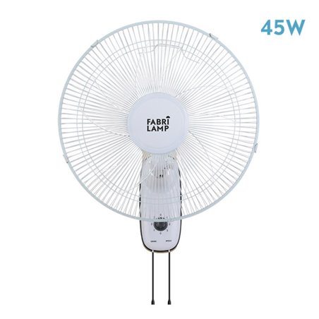 Ventilador Pared Cudo Blanco 3 Vel. 45w  Oscilante 5 Aspas Transp. 53x43x30 Cm