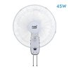 Ventilador Pared Cudo Blanco 3 Vel. 45w  Oscilante 5 Aspas Transp. 53x43x30 Cm