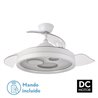 Ventilador Dc Turia 72w 6120lm Blanco 3 Asp.desplegables 32/47x50/110d. 3 Colores C/remoto+temporizador+memoria