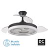 Ventilador Dc Turia 72w 6120lm Negro/blanco 3 Asp.desp. 32/47x50/110d. 3 Colores C/remoto+temporizador+memoria