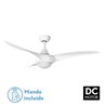 Ventilador Dc Canea 24w Blanco 3 Aspas 6 Velocidades 134d  3000-4500-6000k C/remoto, Memoria Y Temporizador 2424lm