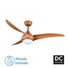 Ventilador Dc Canea 24w Marron 3 Aspas 6 Velocidades 134d 3000-4500-6000k C/remoto, Memoria Y Temporizador 2424lm