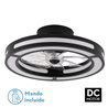 Ventilador DC 58w Kastoria Negro 8 Aspas Abs Transp 50d 6 Velocidades 5900lm 3 Colores C/remoto, Memoria Y Temporizador