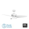 Ventilador Dc Cross 30w Blanco 3 Aspas Blanco/haya 6vel. 3 Colores 3250lm132d Remoto, Memoria Y Temporizador