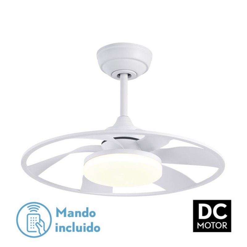 Ventilador Dc Celsius 26w Blanco 6 Aspas 55d 2950lm 3000-4000-6500k 6vel. Remoto, Memoria Y Temporizador