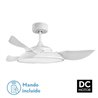 Ventilador Dc Sierra 40w Blanco 3 Aspas 107d 4400lm 6vel 3000-4000-6500k Remoto,memoria,temporizador