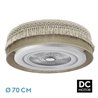 Ventilador  Dc Ekaterina 72w Saco 5 Aspas 6 Veloc. 70d 3 Colores 6120lm C/remoto, Memoria, Temporizador Y  Reg.Intensidad 