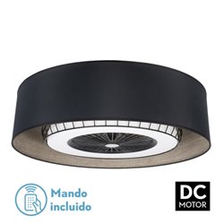 Ventilador DC Tania 72w Negro/madera Gris 5 Aspas 6 Velocidades 3col Remoto,memoria,reg.Intensidad,temporizador 6120lm 70d