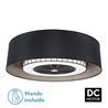 Ventilador DC Tania 72w Negro/madera Gris 5 Aspas 6 Velocidades 3col Remoto,memoria,reg.Intensidad,temporizador 6120lm 70d