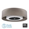 Ventilador DC Tania 72w Madera Gris 5 Aspas 6 Velocidades 3col Remoto,memoria,reg.Intensidad,temporizador 6120lm 70d