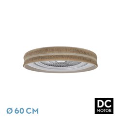 Ventilador DC Natalia 72w Saco-beis 60d 5 Aspas 6 Veloc. 3 Colores 6120lm Remoto,memoria,temporizador,reg.Intensidad