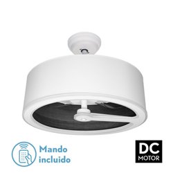 Ventilador Dc Tatiana 110w Blanco/mad.Negra 3 Aspas 62d 3000-4000-6000k 9350lm Remoto,memoria,temporizador