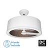 Ventilador Dc Tatiana 110w Blanco/oxido 3 Aspas 62d 3000-4000-6000k 9350lm Remoto,memoria,temporizador