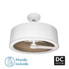 Ventilador Dc Tatiana 110w Blanco/mad.Oscura 3 Aspas 62d 3000-4000-6000k 9350lm Remoto,memoria,temporizador