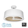 Ventilador Dc Tatiana 110w Blanco/mad.Clara 3 Aspas 62d 3000-4000-6000k 9350lm Remoto,memoria,temporizador