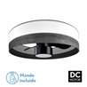 Ventilador Dc 24w Olga Blanco/mad.negra-negro 3 Aspas 6 Vel. 2390lm 3 Colores, Remoto,memoria,temporizador 70d