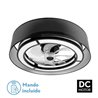 Ventilador Dc 58w Anastasia Negro/plata 8 Aspas 60d 5900lm 6 Vel. 3 Colores Remoto,memoria,temporizador