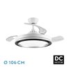 Ventilador Dc Picolo 72w 6226lm Blanco/negro 3 Aspas Desp. 106d 3000-4000-6500k Remoto, Memoria