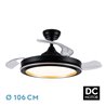 Ventilador Dc Picolo 72w 6226lm Negro/oro 3 Aspas Desp. 106d 3000-4000-6500k Remoto, Memoria