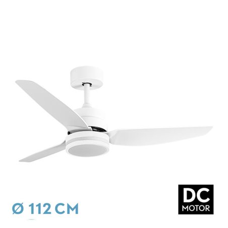 Ventilador Dc Jarama 20w Blanco 3asp.6velocidades 3000-4000-6500k 2350lm Remoto,memoria,temperatura 112d