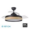 Ventilador Dc Iglu 72w 6120lm Negro/haya 3asp.desplegables 32/47x50/107d.3col,remoto, Temperatura, Memoria