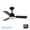 Ventilad Dc Portico 20w Negro 3aspas Negro/gris 6vel. 3000k,4000k,6500k 2350lm Remoto, Memoria Y Temporizador 91,4d