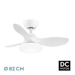 Ventilador Dc Paramo 36w 2880lm Blanco 3 Aspas 82d 3000k,4500k,6000k,remoto+tempor+memoria