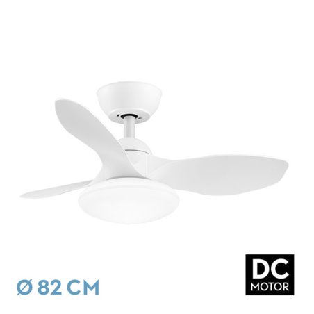 Ventilador Dc Paramo 36w 2880lm Blanco 3 Aspas 82d 3000k,4500k,6000k,remoto+tempor+memoria