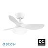 Ventilador Dc Paramo 36w 2880lm Blanco 3 Aspas 82d 3000k,4500k,6000k,remoto+tempor+memoria