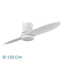 Ventilador Dc Nordic 24w 2400lm Blanco 2 Aspas 132d  3000k,4500k,6000k, Remoto+temporizador+memoria