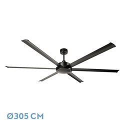 Ventilador Dc Sanson Negro Sin Luz 6asp 305d C/remoto Y Temporizador