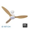 Ventilador Dc Serpa 24w Blanco 3aspas Haya 107d 2424lm 3000-4000-6500k Remoto+reguladort Intensidad+temporizador+memoria