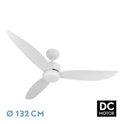 Ventilador Dc Genil 24w Blanco 3aspas 6vel 132d 2424 Lm 3000-4000-6500k Remoto+temporizador+memoria