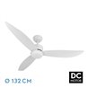 Ventilador Dc Genil 24w Blanco 3aspas 6vel 132d 2424 Lm 3000-4000-6500k Remoto+temporizador+memoria