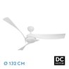 Ventilador Dc Tarento 24w Blanco 3aspas 6ve 132d 2424 Lm 3000-4000-6500k Remoto+regulable Intensidad+temporizador+memoria