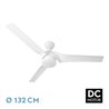 Ventilador Dc Montijo 24w Blanco 3aspas 6vel 132d 2424 Lm 3000-4000-6500k  Remoto+regulable Intensidad+temporizador+memoria