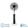 Ventilador De Pie Corvo Blan/negro 3 Vel.75w.5Asp  Nebulizador 125x43x40cm  Remoto Y Temporizador, Tanque De Agua 2l