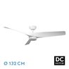 Ventilador Dc Niger 22w Blanco 3aspas 132d 6vel. Regulable Intensidad 2180lm 3000k,4000k,6000k Remoto+temporizador+memoria