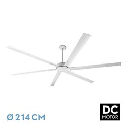 Ventilador Dc Almanzor 24w Blanco 6aspas 214d Regulable Intensidad 2950lm 3000k,4000k,6000k Remoto+temporizador+memoria