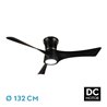 Ventilador Dc Tianas 18w Negro 3aspas 132d Regulable Intensidad 2250lm 3000k,4000k,6000k Remoto+temporizador+memoria