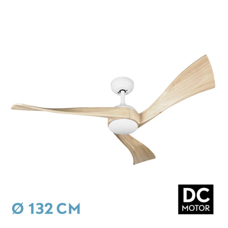 Ventilador Dc Janubi 22w Bla/haya 3asp.132d Reg.in 2350lm 3000-4000-6000k Remot+temp+mem 24