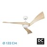 Ventilador Dc Janubi 22w Bla/haya 3asp.132d Reg.in 2350lm 3000-4000-6000k Remot+temp+mem 24