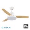 Ventilador Dc Kavala 48w Blanco 3aspas Haya 112d 6velocidades 4078lm 3000-4000-6000k Remoto+memoria+temporizador