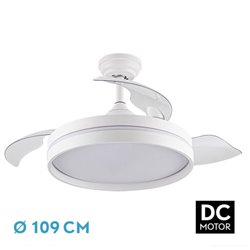 Ventilador Dc Nalon 72w Blanco 3aspas 109d 6vel 7200l 3000k,4500k,6000k Remoto+memoria+temporizador