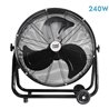 Ventilador Industrial Poniente 240w Negro 85x86x41,5 Cm 3 Velocidades Orientable C/ruedas