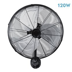 Ventilador Pared Arrecife 120w Negro/plata 50d  3 Velocidades Orientable Y Oscilante