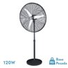 Ventilador De Pie Alarcon 120w Negro 3vel 55d 3asp Aluminio Plata Orientable Y Oscilante