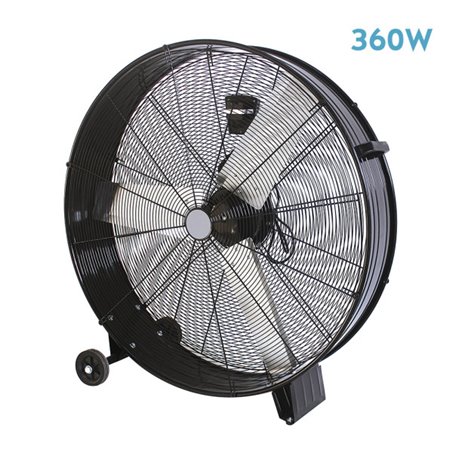 Ventilador Industrial Maximum 360w Negro 87D 3Velocidades C/ruedas 92,5x87x20,5 Cm