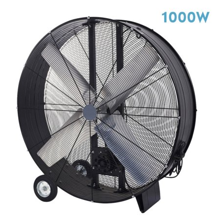 Ventilador Industrial Maximum 1000w Negro 112d 2 Velocidades C/ruedas