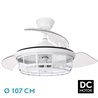 Ventilador Dc Tornado Blanco 5xe27 107d 3aspas Desplegables 6velocidades C/remoto Y Temporizador